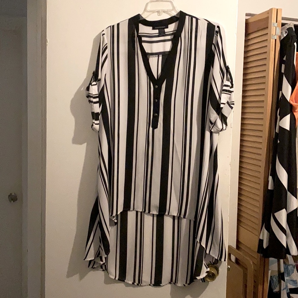 Striped high low top